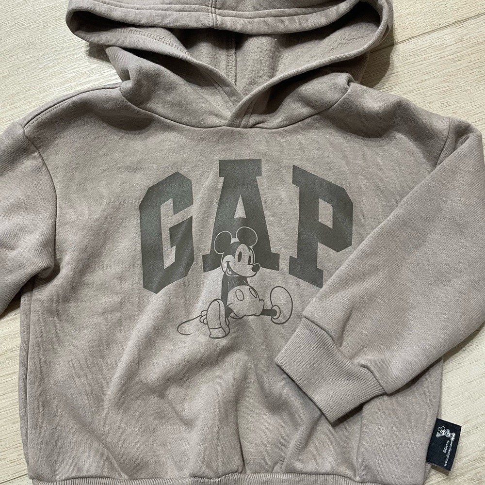 GAP Kids Tan Hoodie with Mickey Design